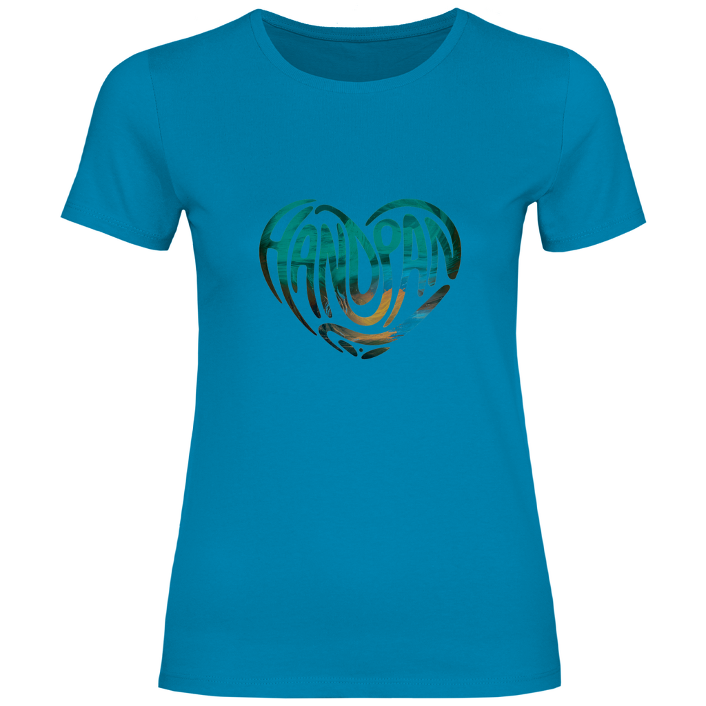 Damen T-Shirt HEART GREEN