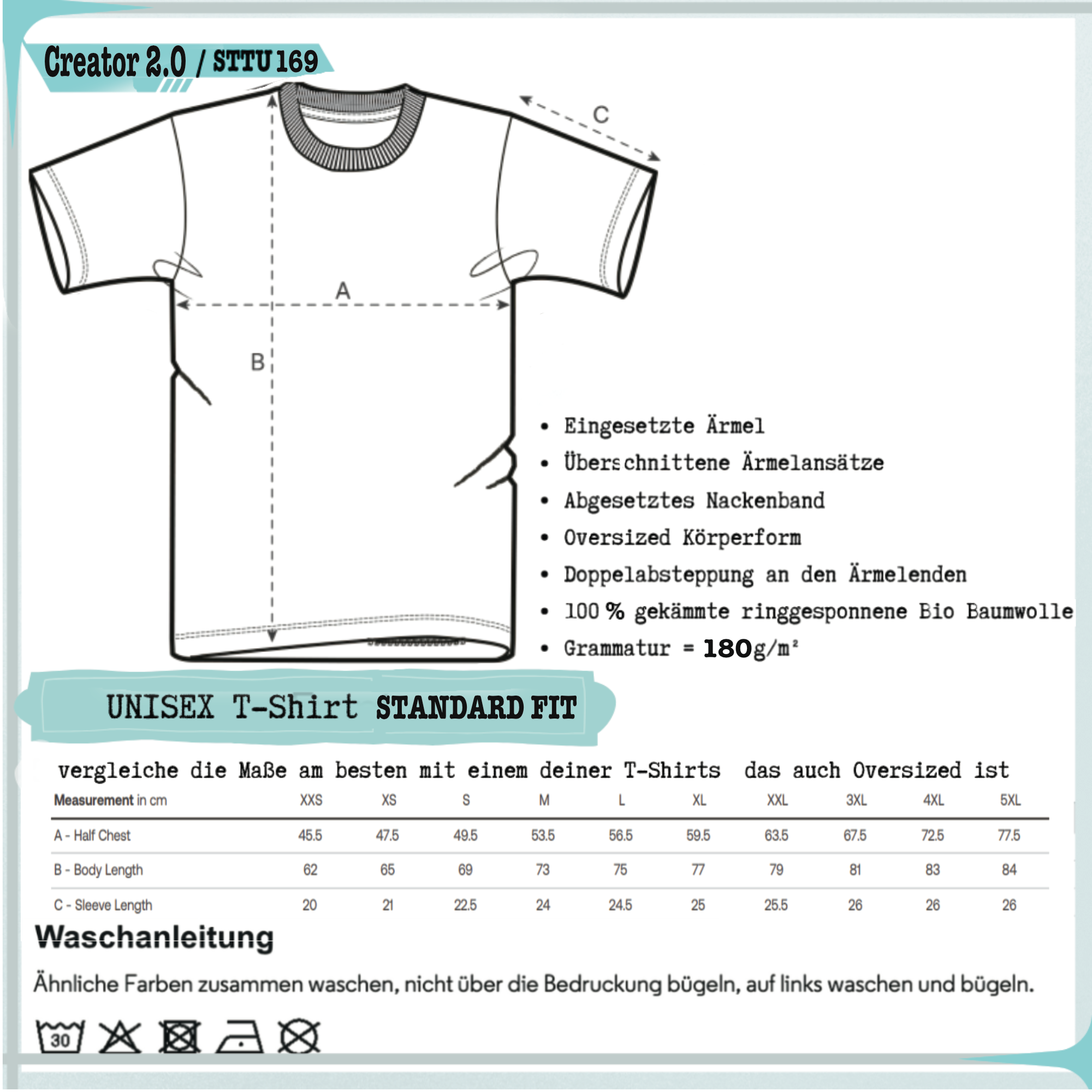 GRUBE **STANDARD FIT** UNISEX CLASSIC DESIGN