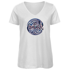 V NECK SHIRT -  SWIRL PURPLE