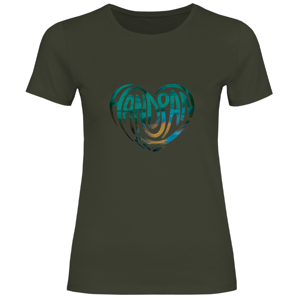 Damen T-Shirt HEART GREEN