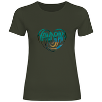 Damen T-Shirt HEART GREEN